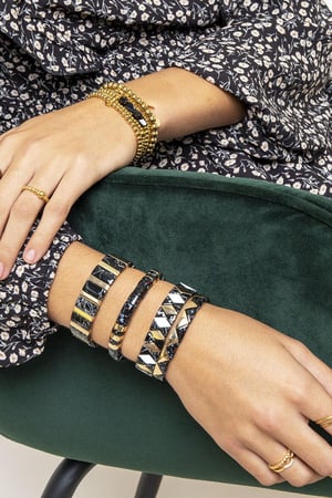 Pulsera Marble Diamond Negro Metal h5 Imagen2